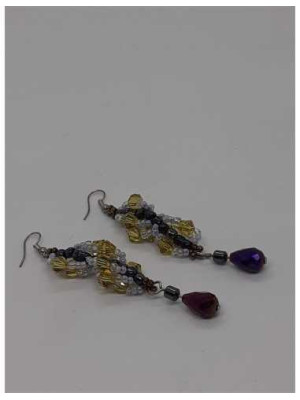 Cercei lungi din margelute multicolore 2