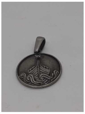 Medalion rotund culoare argintiu