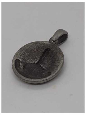 Medalion rotund culoare argintiu 2