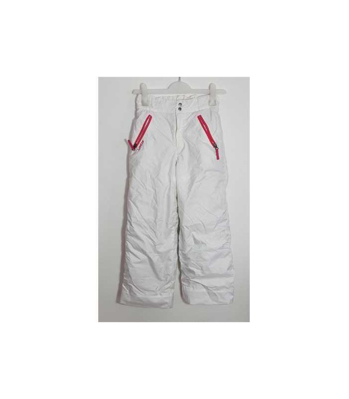 Pantaloni albi de ski cu buzunare Decathlon