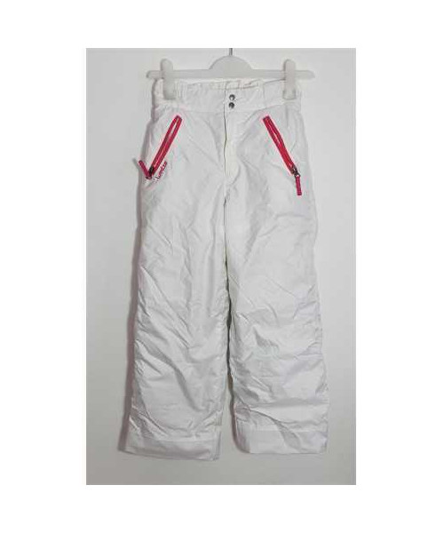 Pantaloni albi de ski cu buzunare Decathlon