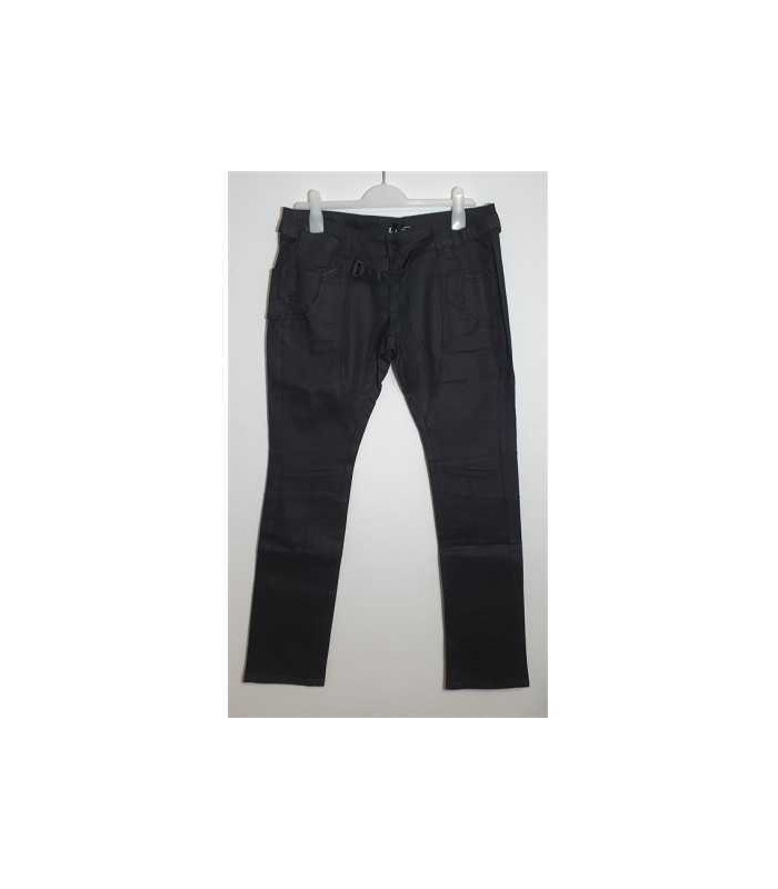 Pantaloni de blugi cu curea in talie LJY Jeans