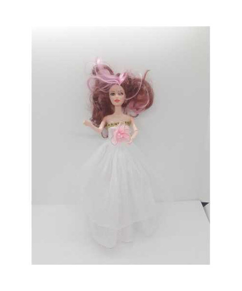 Papusa cu rochita eleganta cu suvite roz 29 cm