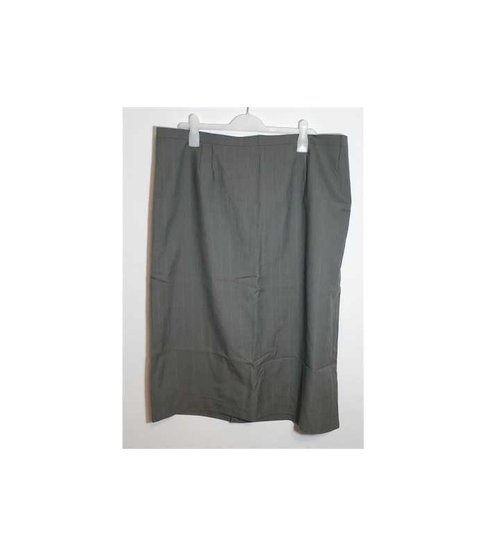 Fusta gri de dama cu crapatura la spate