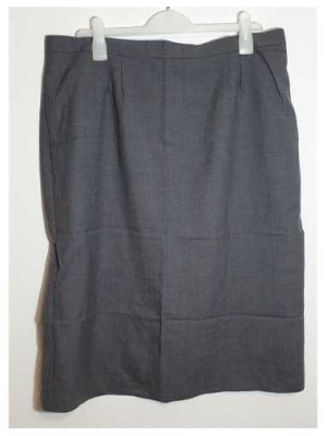 Fusta midi de dama cu fermoar si nasture la spate