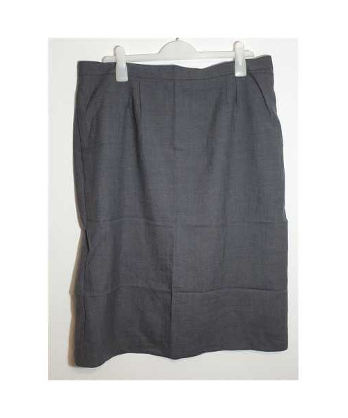 Fusta midi de dama cu fermoar si nasture la spate