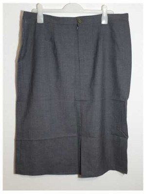 Fusta midi de dama cu fermoar si nasture la spate 2