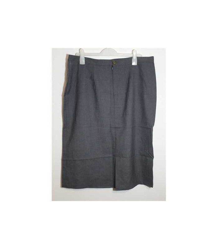 Fusta midi de dama cu fermoar si nasture la spate