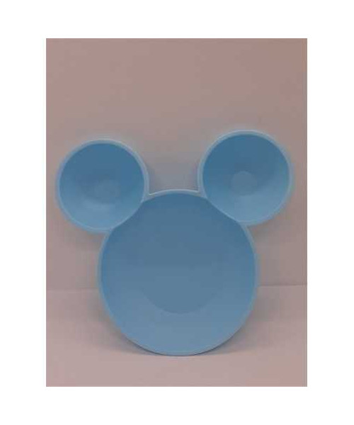 Castron din plastic pentru bebelusi model Mickey Albastru