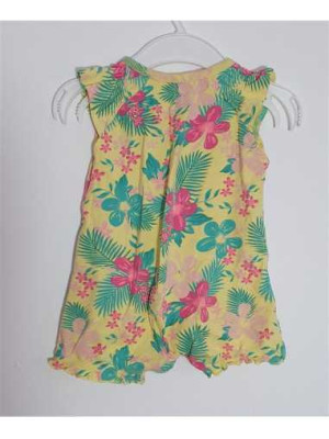 Salopeta pentru fetite cu motive florale multicolore 2