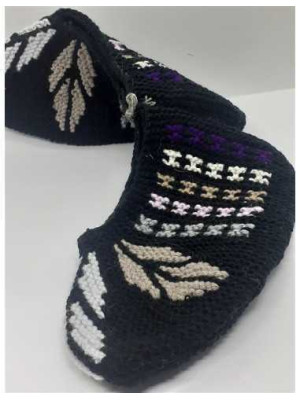 Cipici crosetati pentru casa copii cu model 2