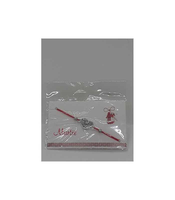 Martisor tip bratara cu inimioara