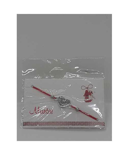 Martisor tip bratara cu inimioara
