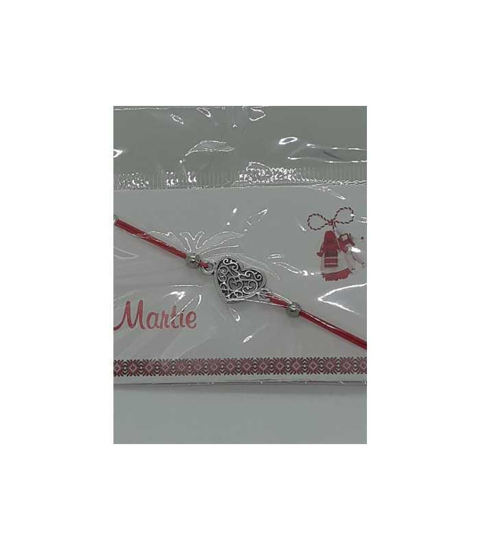 Martisor tip bratara cu inimioara
