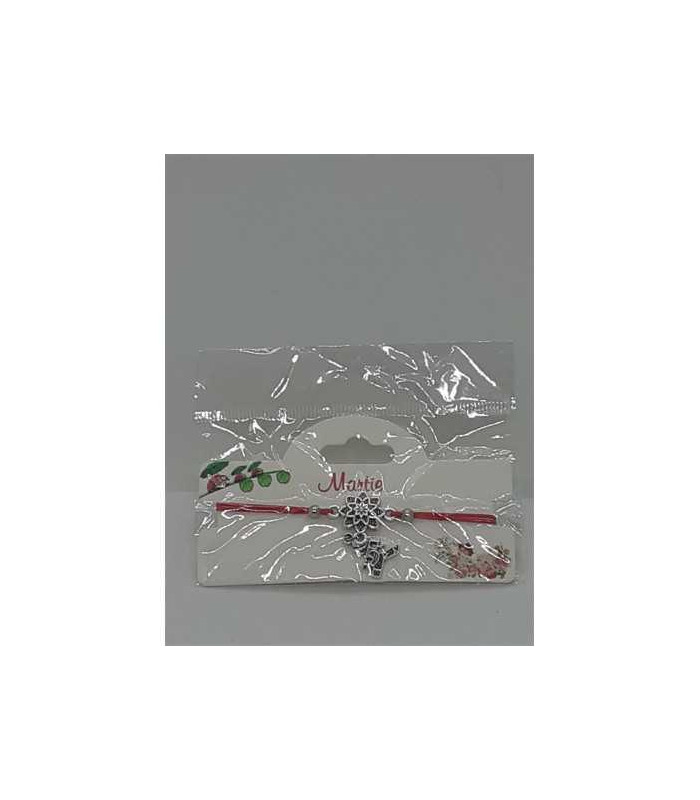 Martisor tip bratara cu floare si cosar