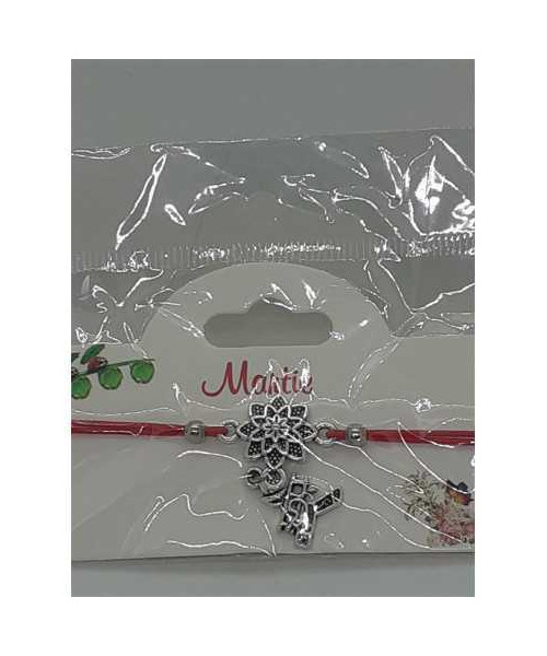 Martisor tip bratara cu floare si cosar