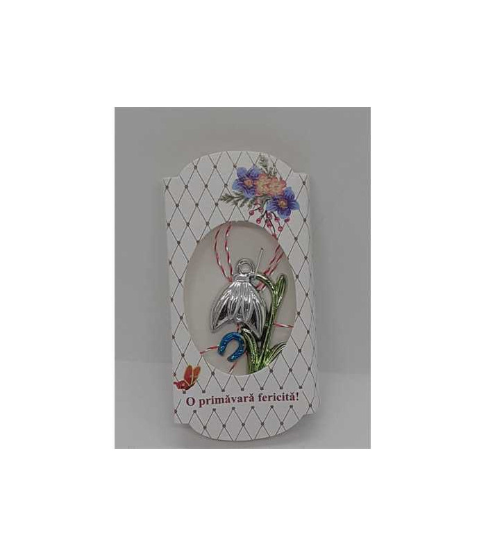 Martisor model ghiocel cu potcoava