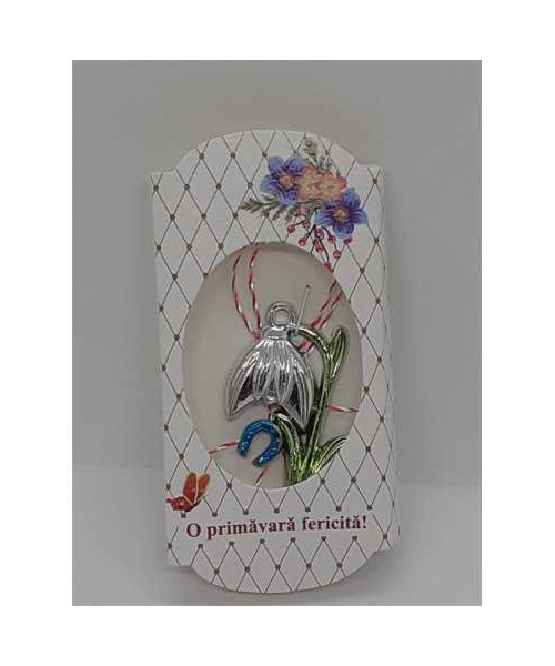 Martisor model ghiocel cu potcoava