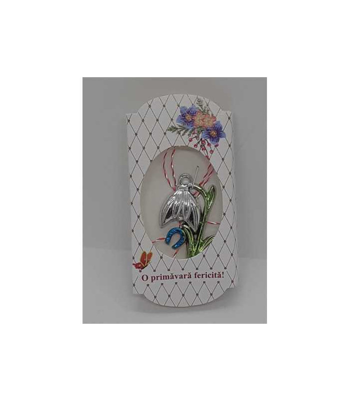 Martisor model ghiocel cu potcoava