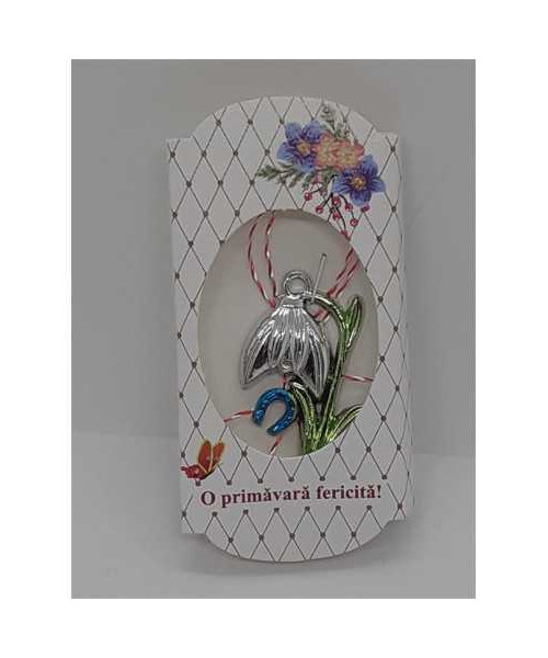 Martisor model ghiocel cu potcoava