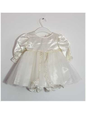 Set doua piese pentru botez rochita si pantaloni