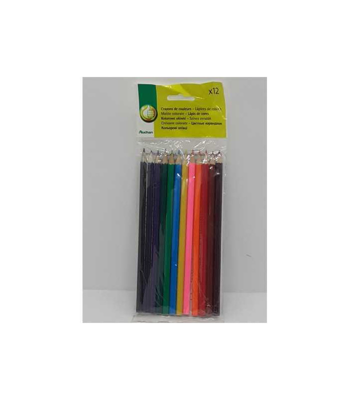 Set 12 creioane colorate Auchan