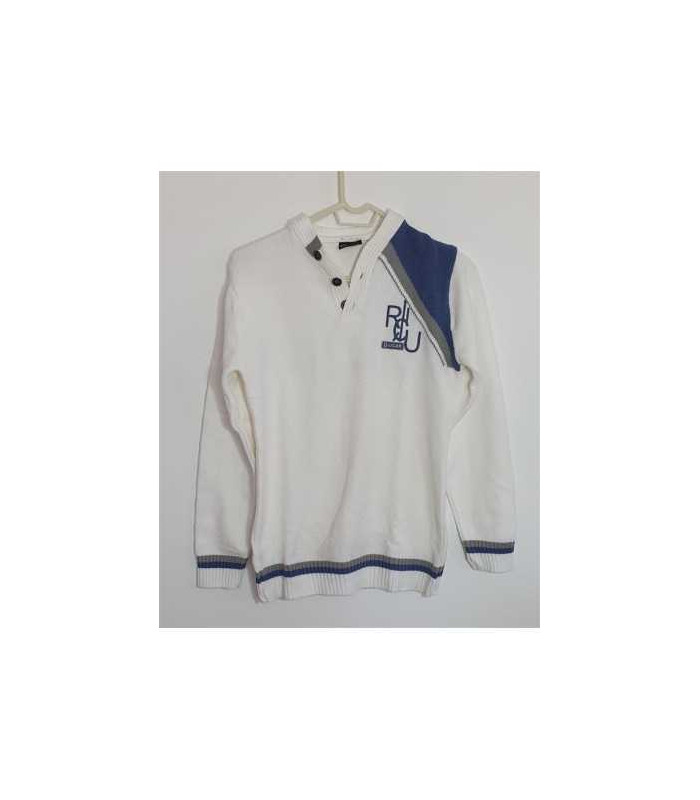 Pulover barbatesc cu dungi si decolteu in V UCAR