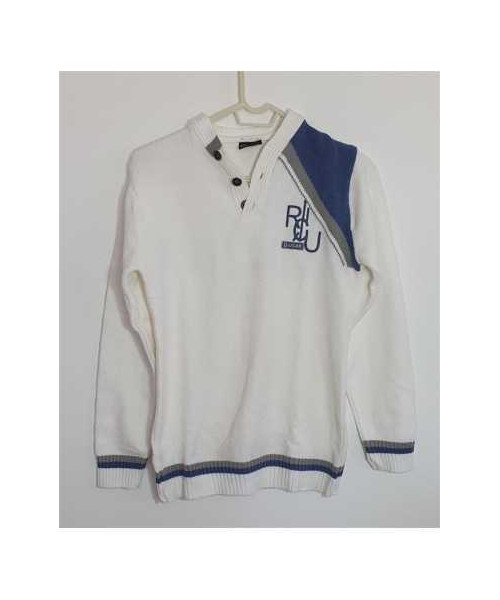 Pulover barbatesc cu dungi si decolteu in V UCAR