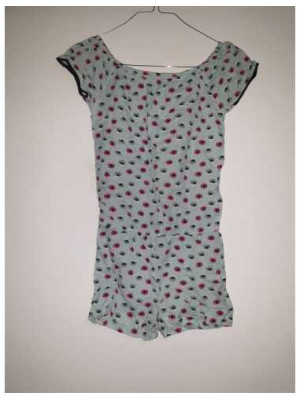 Salopeta de vara pentru fetite cu diverse desene multicolore