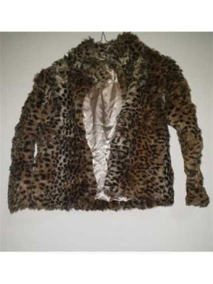 Jacheta de blana artificiala print animal H&M