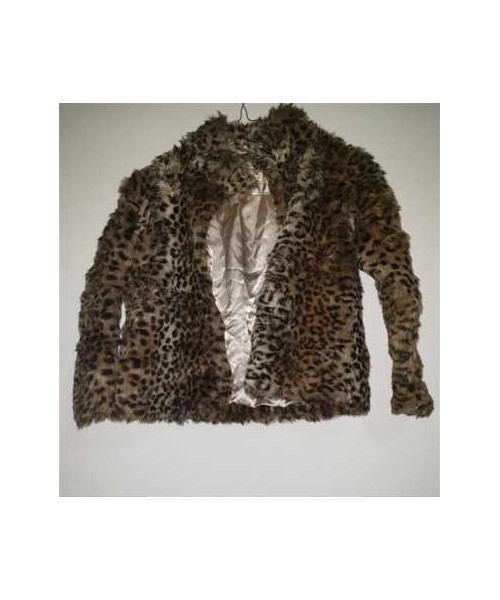 Jacheta de blana artificiala print animal H&M