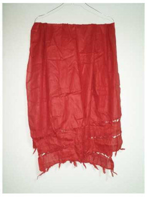 Sal rosu de dama pentru primavara cu franjuri