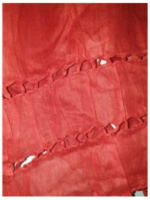 Sal rosu de dama pentru primavara cu franjuri 2