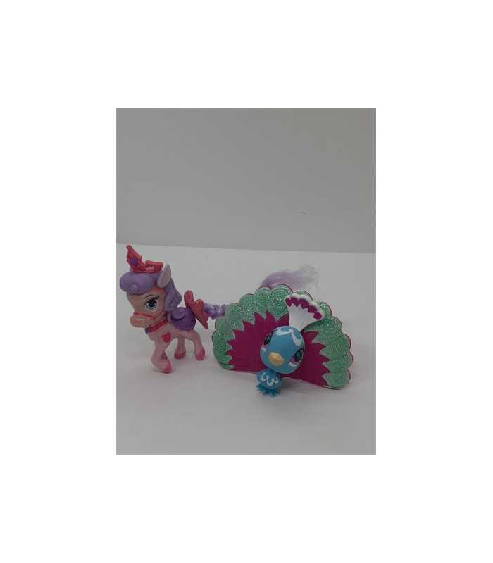 Set doua figurine cu sclipici Ponei si Paun