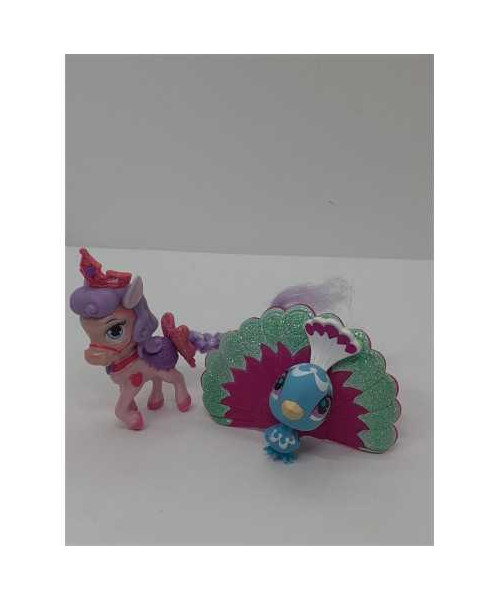 Set doua figurine cu sclipici Ponei si Paun