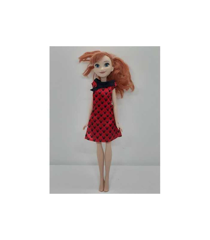 Papusa Anna cu rochita culoare rosu Disney 26 cm