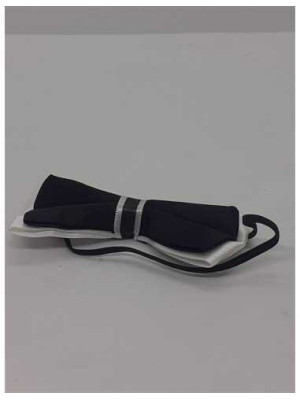 Papion culoare alb si negru pentru copii 2