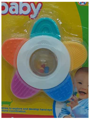 Jucarie dentitie pentru bebelusi multicolora 2