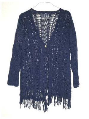 Pulover dama cu franjuri si anchior in V