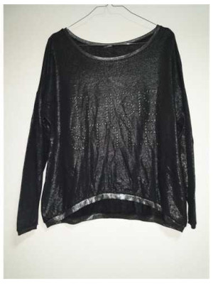 Bluza dama sclipitoare cu scris aplicat