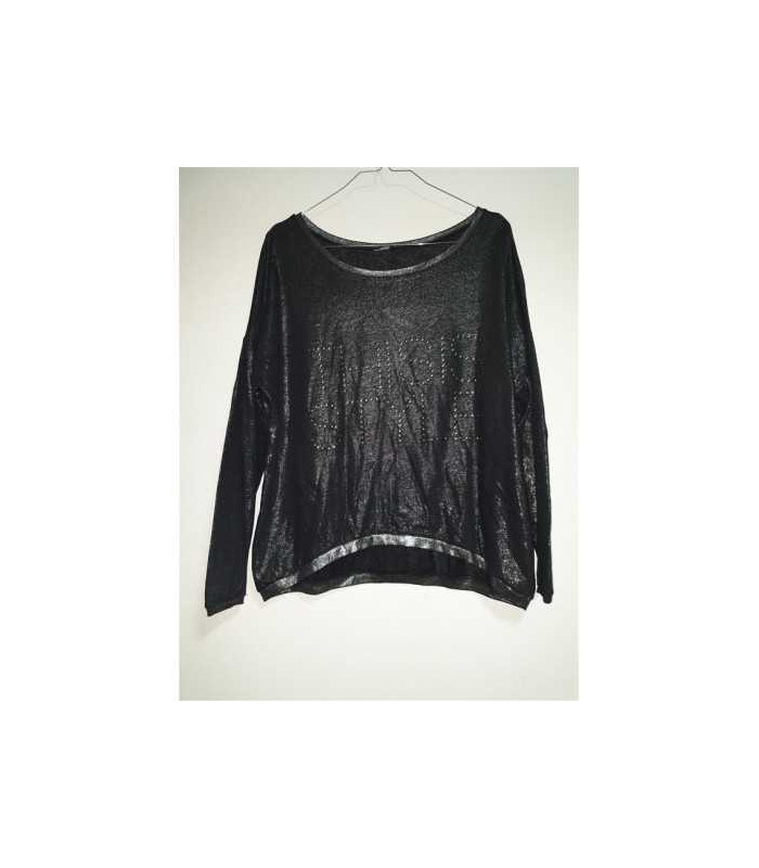 Bluza dama sclipitoare cu scris aplicat