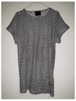 Bluza cu maneca scurta model tricotat Gestuz