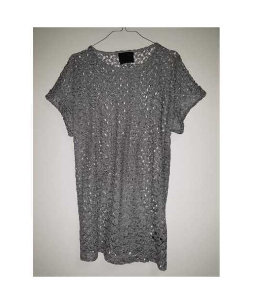 Bluza cu maneca scurta model tricotat Gestuz