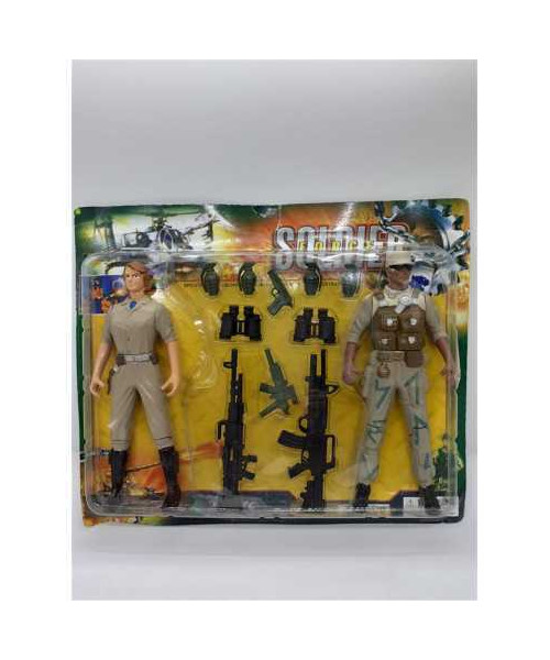 Set pentru baieti Soldati cu 10 accesorii