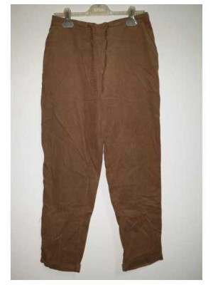 Pantaloni reiat cu talie elastica si terminatii pliabile Mango Casual