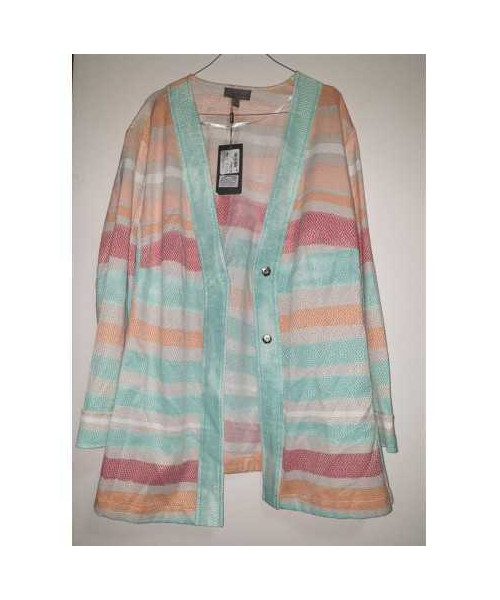 Sacou dama pentru primavara cu dungi colorate Selection