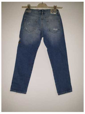Pantaloni Jeans pentru fetite model rupt Y CLU 2