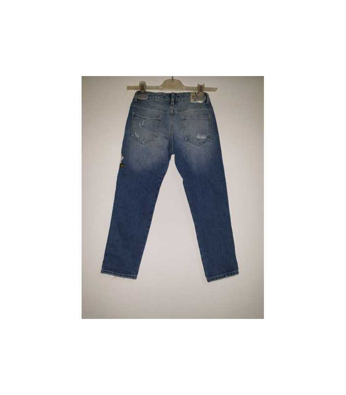 Pantaloni Jeans pentru fetite model rupt Y CLU