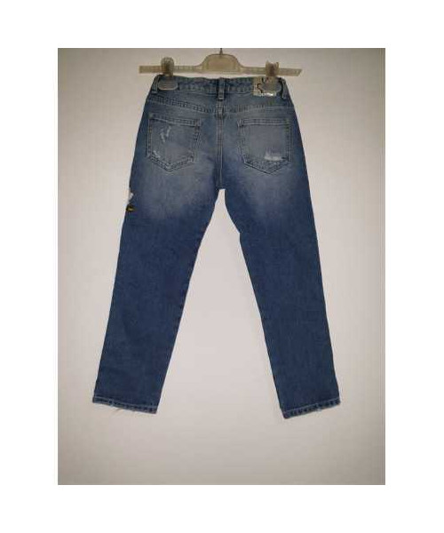 Pantaloni Jeans pentru fetite model rupt Y CLU