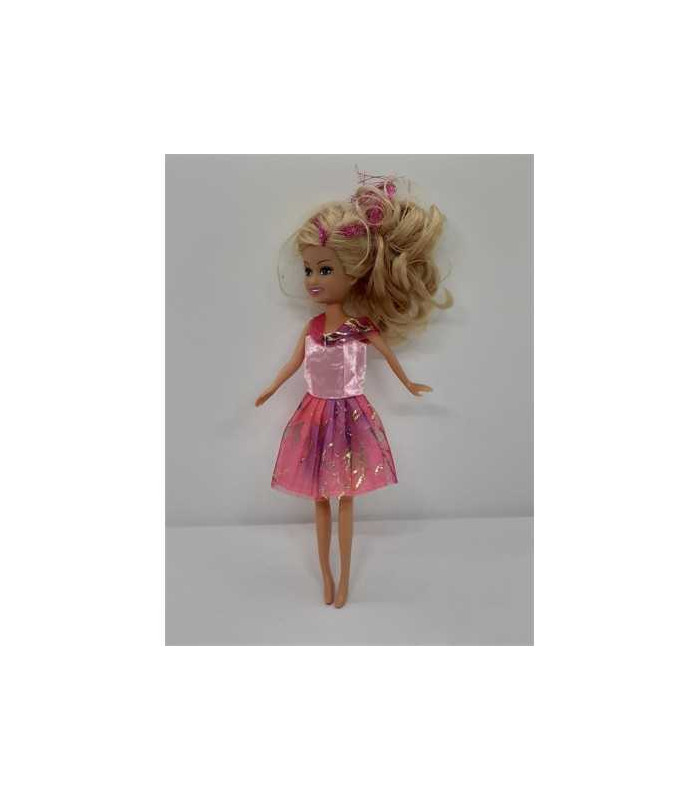 Papusa cu parul blond si suvita sclipitoare 24 cm